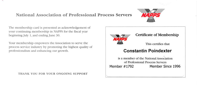 Memeber - National Association of Professional Process Servers